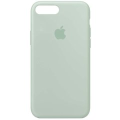Чехол для Apple iPhone 7 plus / 8 plus Silicone Case Full с микрофиброй и закрытым низом (5.5"") Бирюзовый / Beryl