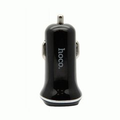 Автомобільний зарядний пристрій Hoco Z1 Dual charger 2.1A чорний, Черный
