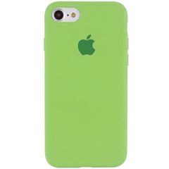 Чохол silicone case for iPhone 6 / 6s з мікрофіброю і закритим низом (Мятний / Mint)