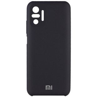 Чехол для Xiaomi Redmi Note 10 Pro Silicone Full camera (AAA) защита камеры Черный / Black