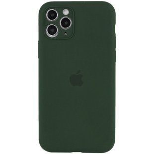 Чохол для Apple iPhone 12 Pro Silicone Full camera закритий низ + захист камери / Зелений / Cyprus Green