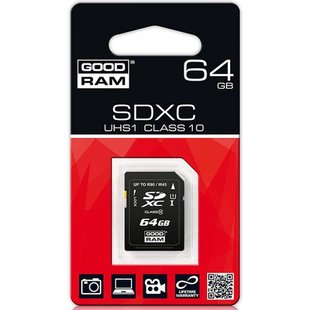 Карта памяти GoodRam SDXC UHS-1 64 GB Class 10, Черный