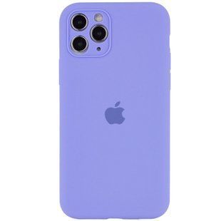 Чохол для Apple iPhone 12 Pro Max (6.7") Silicone Full camera закритий низ + захист камери (Бузковий / Dasheen)
