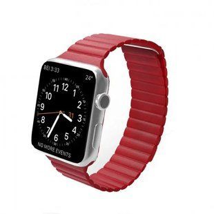 Шкіряний ремінець Leather Loop Band для Apple Watch 38/40/41 mm Red