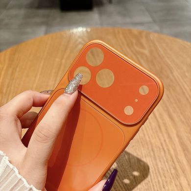 Чехол для Iphone 17 Стеклянный матовый + стекло на камеру Nofelet AG Glass Case with Magsafe Blue
