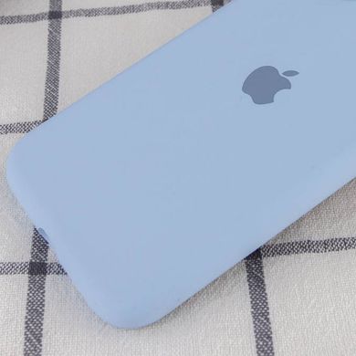 Чехол для Apple iPhone 13 Silicone Full camera закрытый низ + защита камеры / Голубой / Lilac Blue