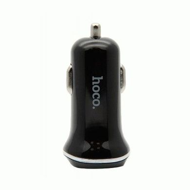 Автомобільний зарядний пристрій Hoco Z1 Dual charger 2.1A чорний, Черный
