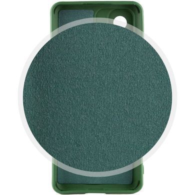 Чехол для Xiaomi 11T / 11T Pro Silicone Full camera закрытый низ + защита камеры Зеленый / Dark green