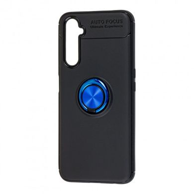 Чохол для Realme 6 Pro Deen ColorRing з кільцем чорний / синій