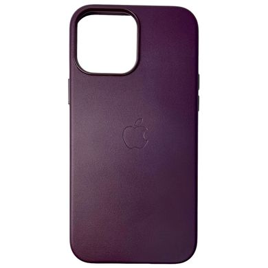 Шкіряний чохол Leather Case (AAA) with MagSafe для Apple iPhone 14 Pro Max (6.7") Dark Cherry