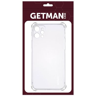 TPU чохол GETMAN Ease logo посилені кути для Apple iPhone 12 Pro (6.1 ") (Прозорий / Transparent)