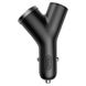Автомобільний зарядний пристрій Baseus Y-Type Cigarette Lighter Extended 3.4A 2USB + прикурювач (CCALL-YX01), Черный