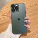 Чехол для Iphone 14 Pro Стеклянный матовый + стекло на камеру TPU+Glass Sapphire matte case Cangling Green