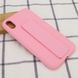 Чехол Silicone Case Hand Holder для Apple iPhone XS Max (6.5") (Розовый / Pink)