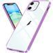 Прозрачный силиконовый чехол с глянцевой окантовкой для Apple iPhone 12 mini (5.4") (Сиреневый)