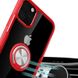 TPU+PC чехол Deen CrystalRing for Magnet (opp) для Apple iPhone 11 Pro Max (6.5") (Бесцветный / Красный)