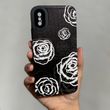 Чехол для iPhone X / XS Rubbed Print Silicone Roses
