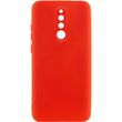 Чехол для Xiaomi Redmi 8 Silicone Full camera закрытый низ + защита камеры Красный / Red