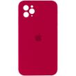 Чохол для Apple iPhone 11 Pro Silicone Full camera / закритий низ + захист камери (Червоний / Rose Red)