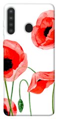 Чехол для Samsung Galaxy A21 PandaPrint Акварельные маки цветы
