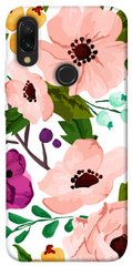 Чехол для Xiaomi Redmi 7 PandaPrint Акварельные цветы цветы