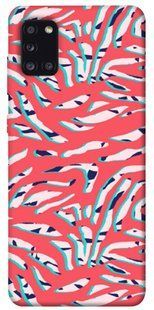 Чехол для Samsung Galaxy A31 PandaPrint Red Zebra print паттерн