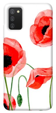 Чехол для Samsung Galaxy A02s PandaPrint Акварельные маки цветы