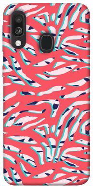 Чохол для Samsung Galaxy A40 (A405F) PandaPrint Red Zebra print патерн