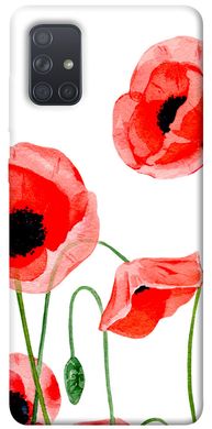 Чехол для Samsung Galaxy A71 PandaPrint Акварельные маки цветы