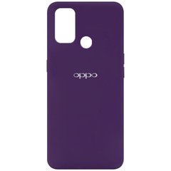 Чехол для Oppo A53 / A32 / A33 Silicone Full с закрытым низом и микрофиброй Фиолетовый / Purple