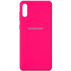 Чохол для Samsung A02 Silicone Full з закритим низом і мікрофіброю Рожевий / Barbie pink