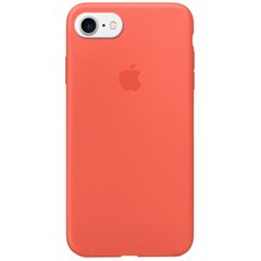 Чохол silicone case for iPhone 7/8 з мікрофіброю і закритим низом Помаранчевий / Nectarine