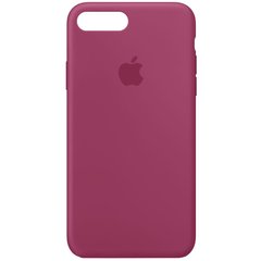 Чехол для Apple iPhone 7 plus / 8 plus Silicone Case Full с микрофиброй и закрытым низом (5.5"") Малиновый / Pomegranate