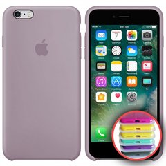 Чохол silicone case for iPhone 6 / 6s з мікрофіброю і закритим низом Lavender / Лавандовий