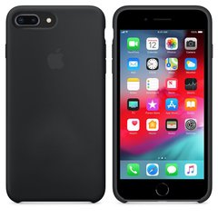 Чохол silicone case for iPhone 7 Plus / 8 Plus Black / Чорний