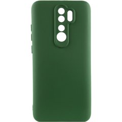 Чехол для Xiaomi Redmi Note 8 Pro Silicone Full camera закрытый низ + защита камеры Зеленый / Dark green