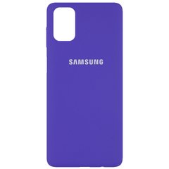 Чехол для Samsung Galaxy M51 Silicone Full Фиолетовый / Purple с закрытым низом и микрофиброй