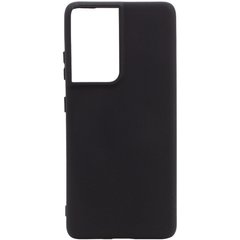 Чохол Silicone Cover Full without Logo (A) для Samsung Galaxy S21 Ultra (Чорний / Black)