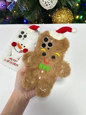 Чехол Пушистый Новогодний для Iphone 14 Pro Max Plush Series Brown