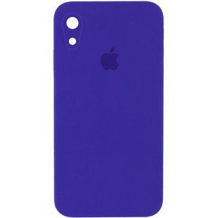 Чехол для Apple iPhone XR (6.1"") Silicone Case Full Camera закрытый низ + защита камеры Фиолетовый / Ultra Violet квадратные борты