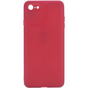 Силіконовий чохол Candy Full Camera для Apple iPhone 7/8 / SE (2020) Червоний / Camellia