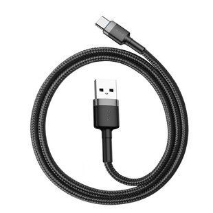 Кабель Type-C BASEUS Cafule |0.5m, 3A| (CATKLF-AG1) Black-Grey, Black