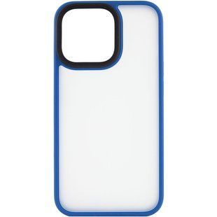 TPU+PC чехол Metal Buttons для Apple iPhone 14 Plus (6.7") Голубой