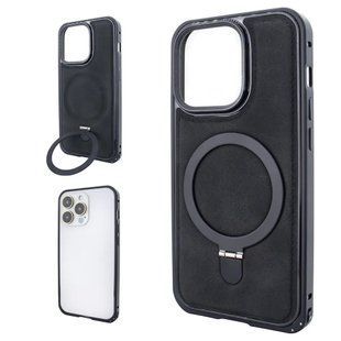 Металлический чехол + замша для iPhone 15 Pro Aluminium Case Suede With Magsafe Stand