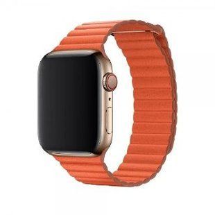 Шкіряний ремінець Leather Loop Band для Apple Watch 38/40/41 mm Orange