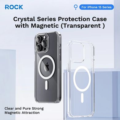 Чохол для iPhone 15 Pro Rock Premium Clear Case with magnetic