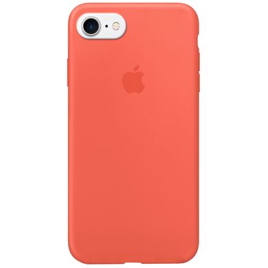 Чехол silicone case for iPhone 7/8 с микрофиброй и закрытым низом Оранжевый / Nectarine