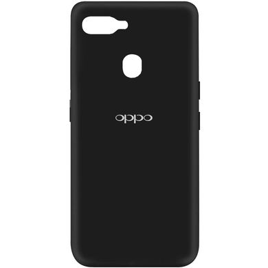 Чохол для Oppo A5s / Oppo A12 Silicone Full з закритим низом і мікрофіброю Чорний / Black