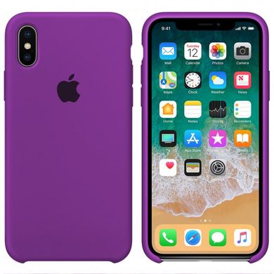 Чохол silicone case for iPhone X / XS Purple / фіолетовий