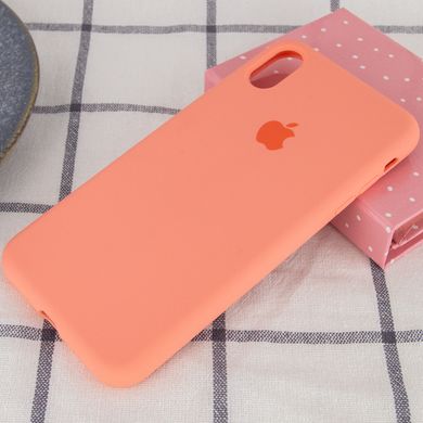 Чехол silicone case for iPhone XS Max с микрофиброй и закрытым низом Nectarine